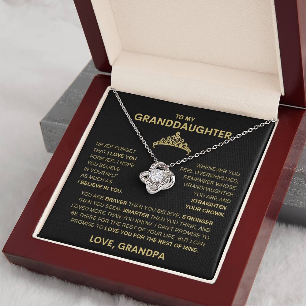 Beautiful Gift for Granddaughter From Grandpa "Never Forget That I believe in you" Necklace