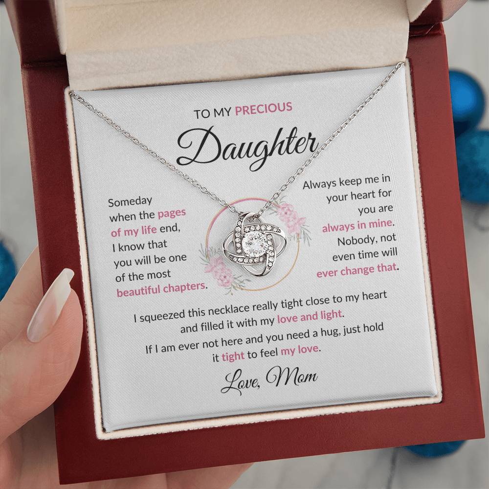 Beautiful Gift for Daughter - "Love, Mom" Necklace