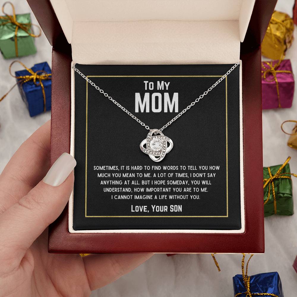 Beautiful Gift for Mom - "Love, Your Son" Necklace