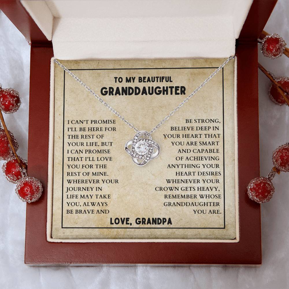 Beautiful Gift for Granddaughter - Love, Grandpa Necklace