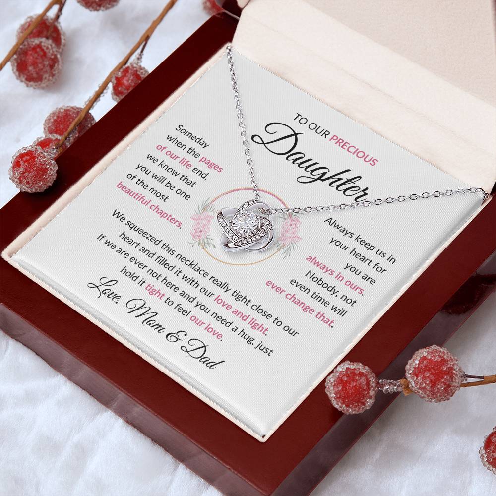 Beautiful Gift for Daughter - "Love, Mom & Dad" Necklace