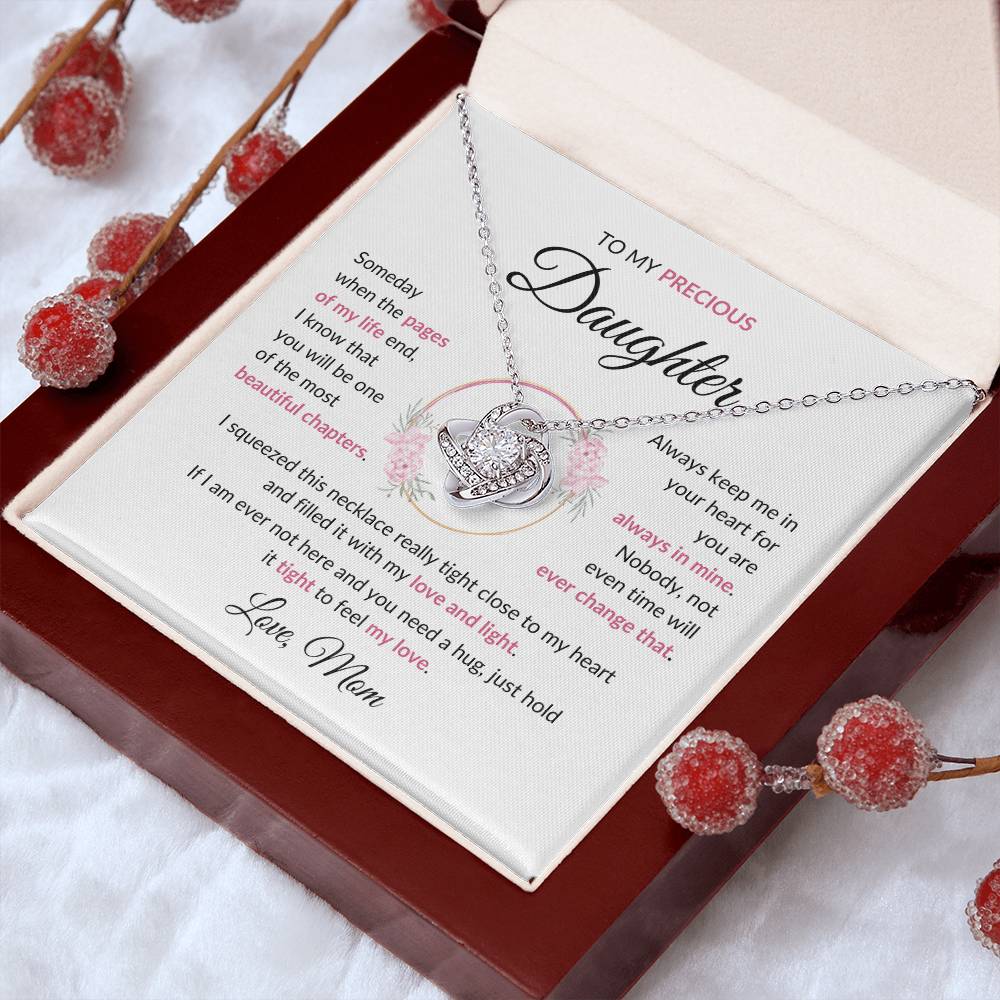 Beautiful Gift for Daughter - "Love, Mom" Necklace