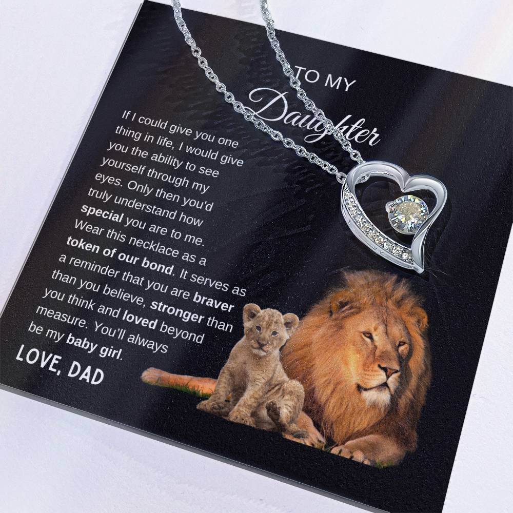 Beautiful Gift for Daughter "You'll always be my baby girl" Necklace