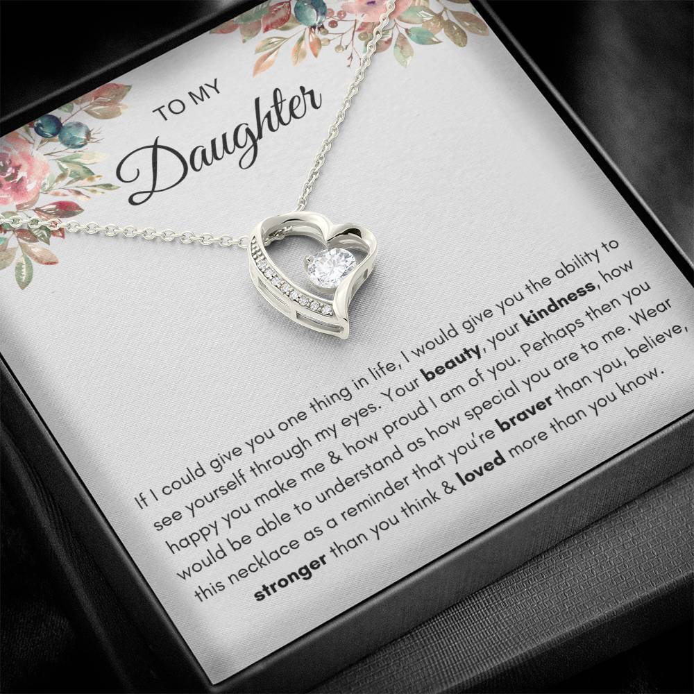 Beautiful Gift for Daughter "Loved More Than You Know" Necklace