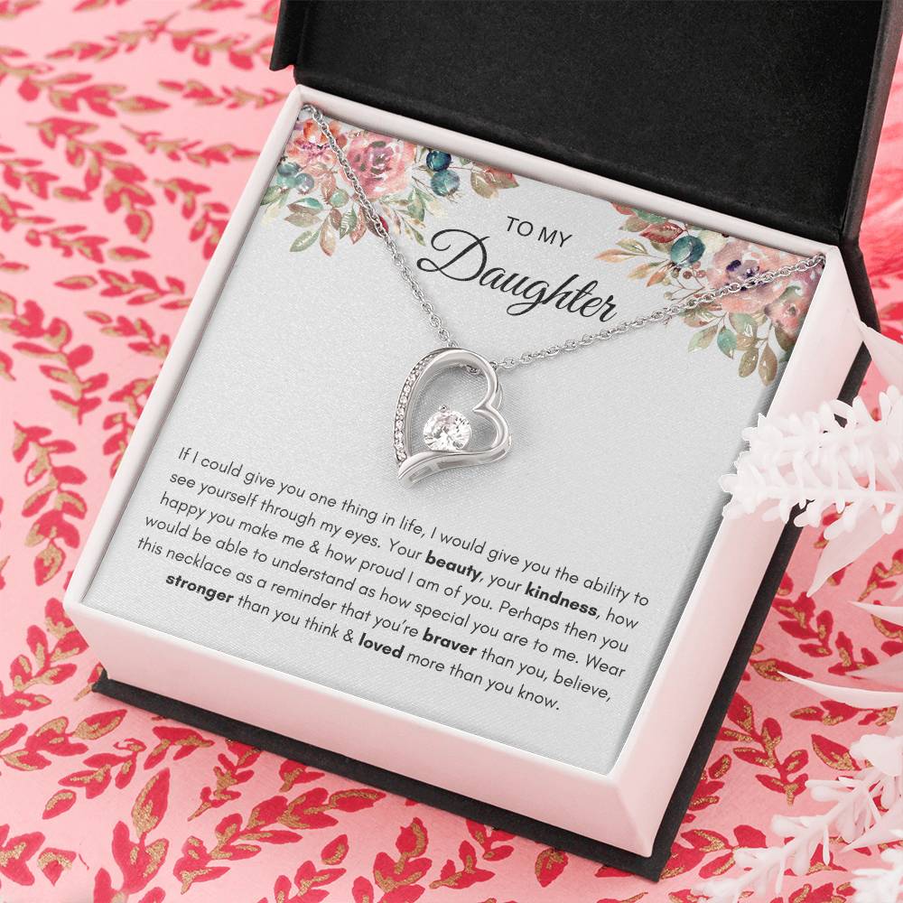 Beautiful Gift for Daughter "Loved More Than You Know" Necklace