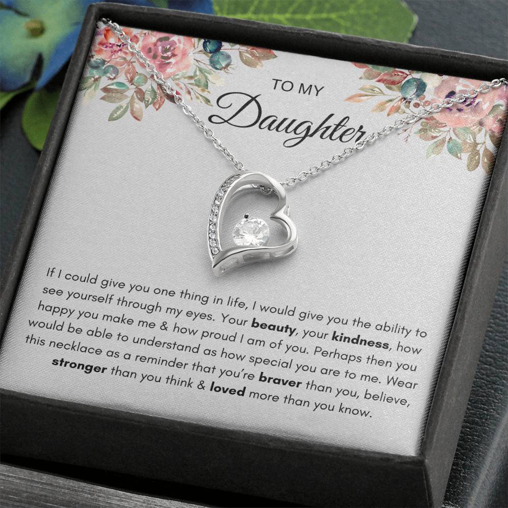 Beautiful Gift for Daughter "Loved More Than You Know" Necklace