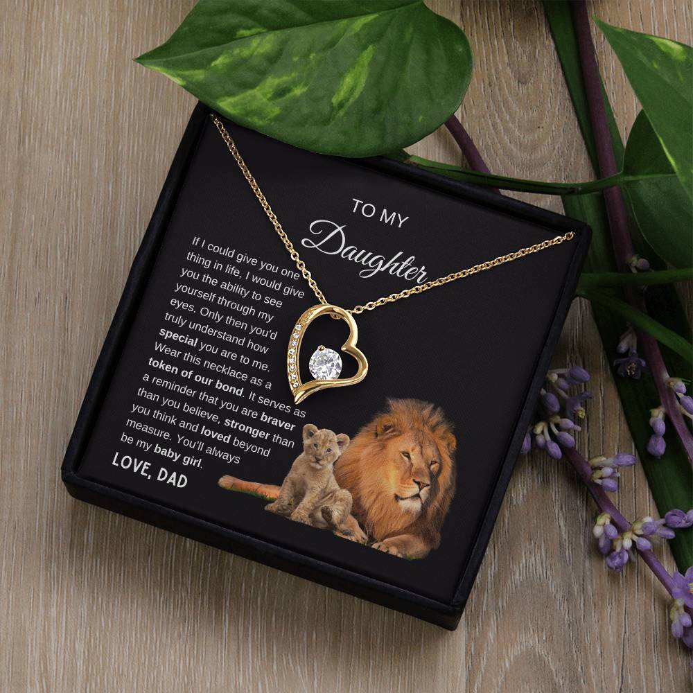 Beautiful Gift for Daughter "You'll always be my baby girl" Necklace