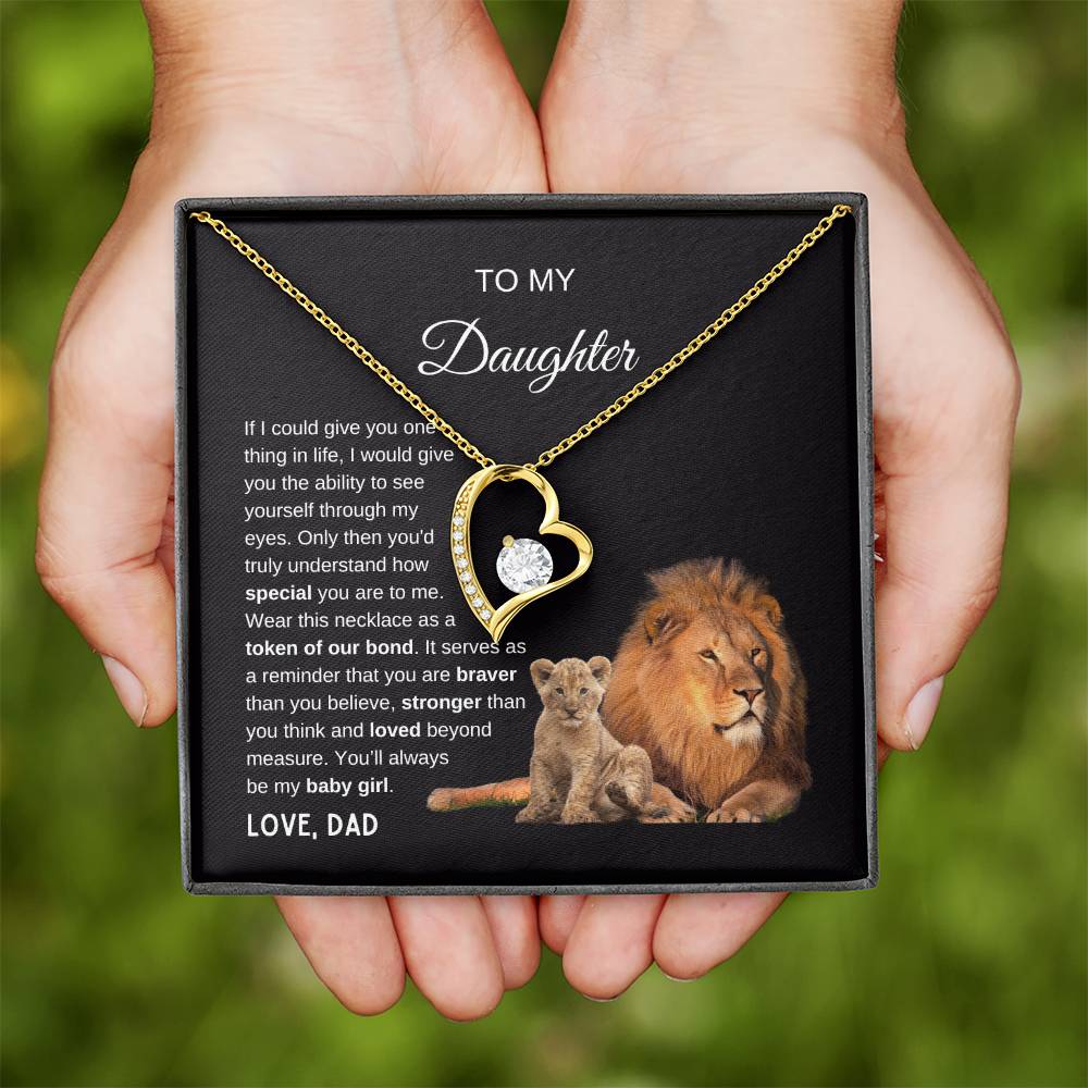 Beautiful Gift for Daughter "You'll always be my baby girl" Necklace