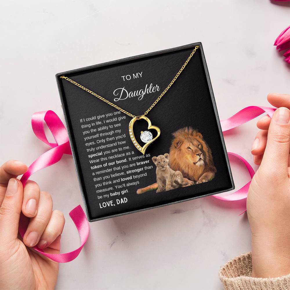 Beautiful Gift for Daughter "You'll always be my baby girl" Necklace